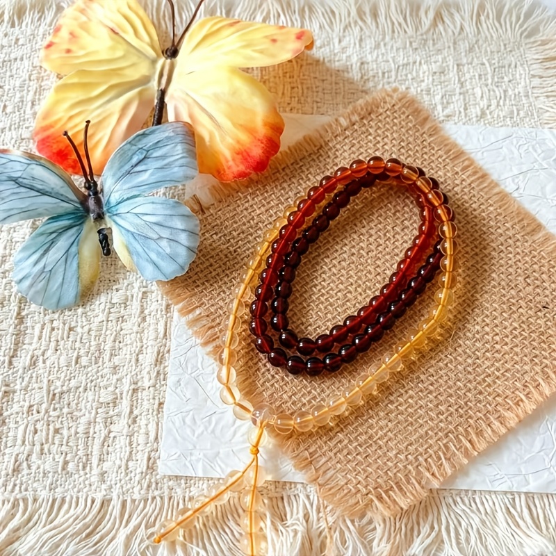 Amber Beeswax 108pcs Multi-Circle Rainbow Chain Necklace Bracelet