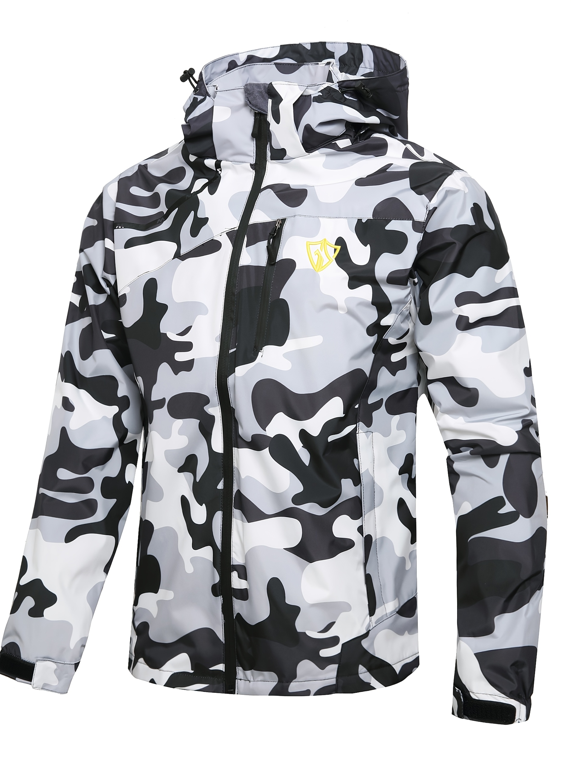 Packable Jacket White Camo Rain Jacket Men's Rain Jacket Cycling