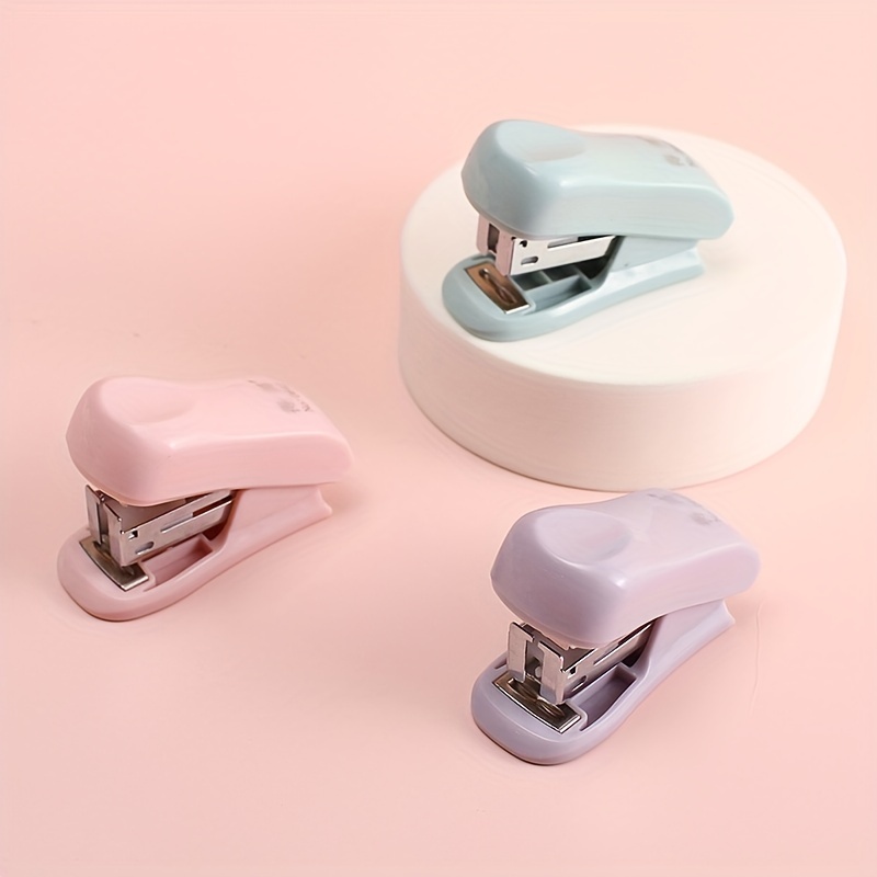 

Morandi Mini Stapler Student Cute Small Stapler Office Supplies Handheld Stapler Set