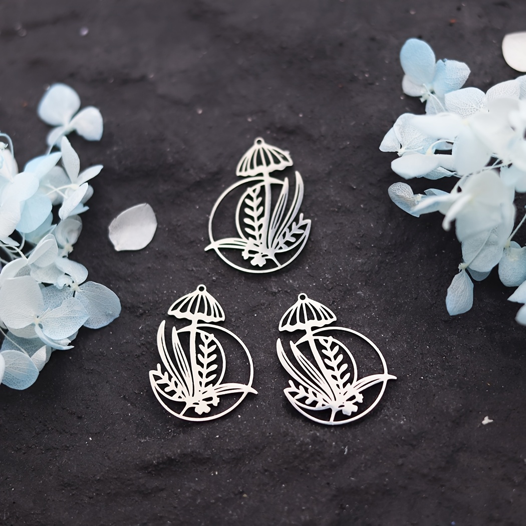 3pcs Moon Phase Charms Earrings Necklace Jewelry Making Set