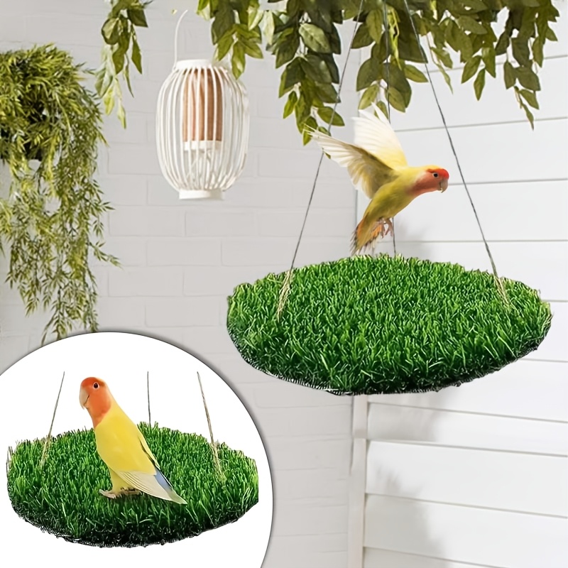 

Artificial Grass Bird Swing, Parrot Climbing Play Toy, Universal Small Pet Hanging Hammock, Indoor Aviary Perch For Birds, Squirrels, Hamsters – Suitable For Small Animals, Made Of Pp Material