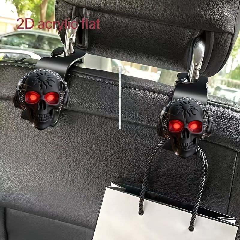 TEMU 2pcs 2d Headphone - Acrylic Overhead Headrest Hooks Suitable For Car, Suitable For Handbags, Wallets, Jackets Storage, Car Accessories, Holiday Gift For &