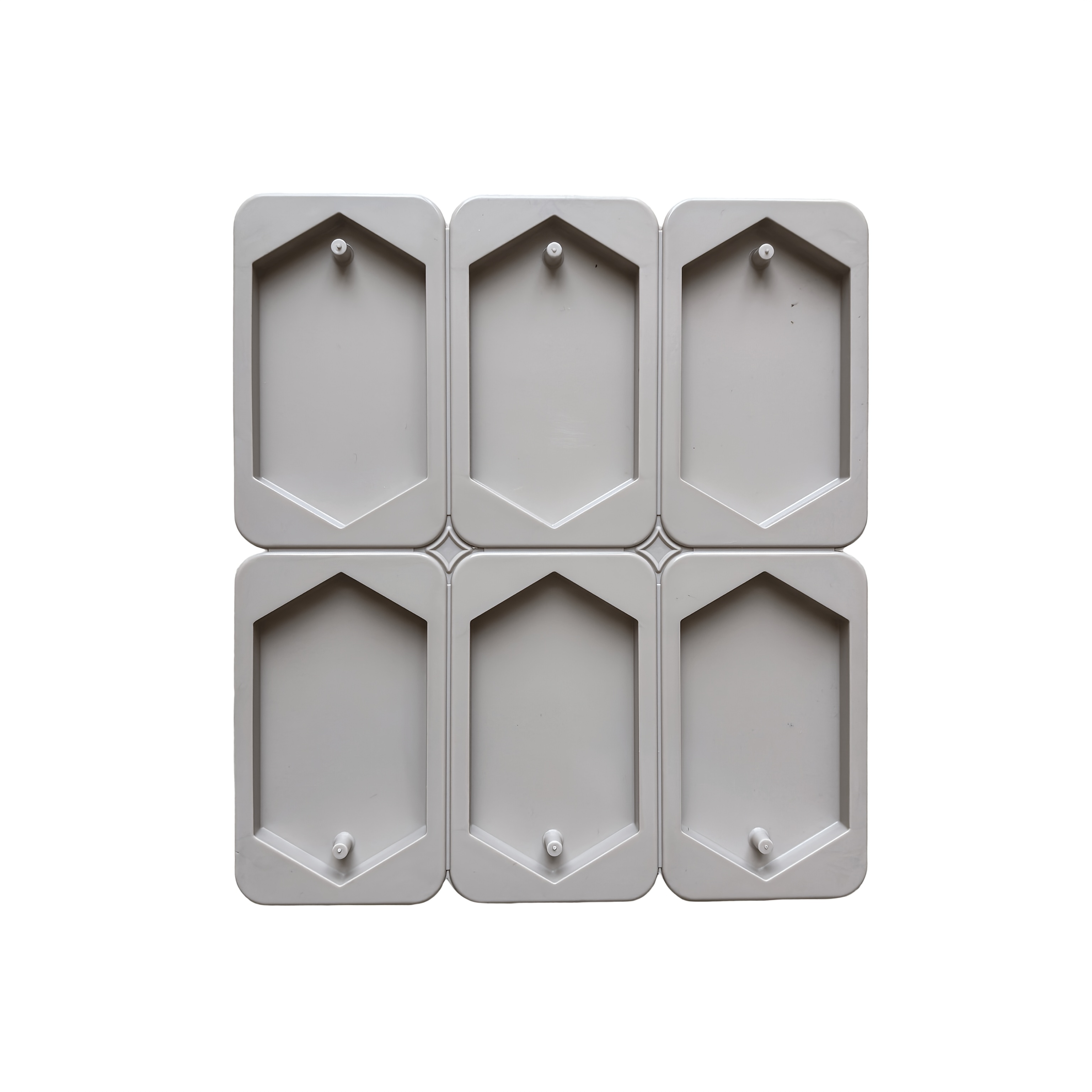 TEMU 1pc 6-hole Rhombus Scented Tag Silicone Mold Gypsum, Drip Jewelry Separable Soap Making Scented Wax Tablet Mold