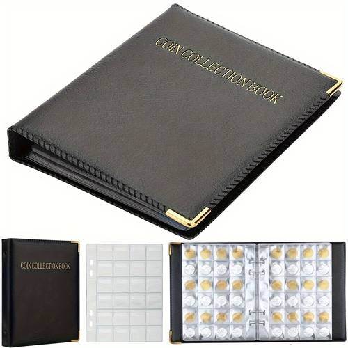 480 grids book binder large capacity coin album holder supplies coin storage for collectors pockets coin storage box case