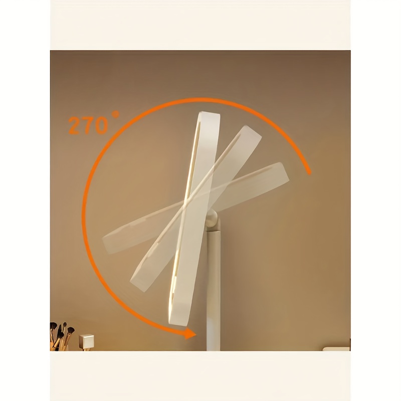 portable lighted makeup   with usb powered lighting rechargeable battery compact desktop vanity   for students dorms   usb powered makeup   Product details 7