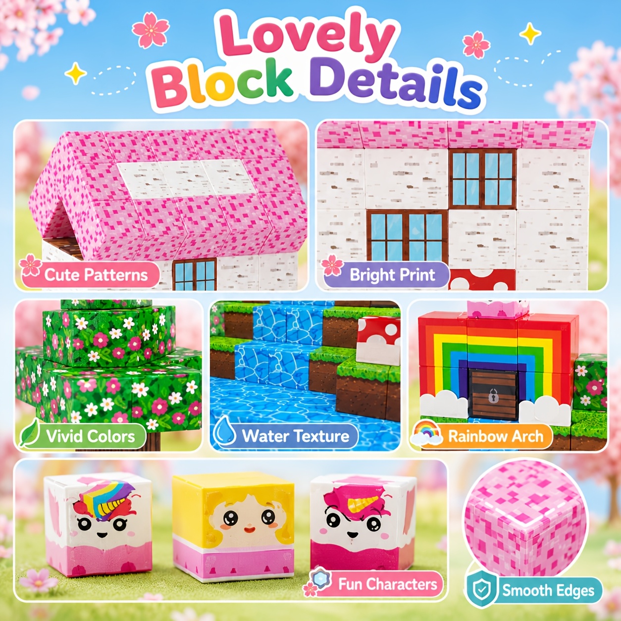 Magnetic Building Blocks Toy Set, Creative Magnet Cube Construction Toy