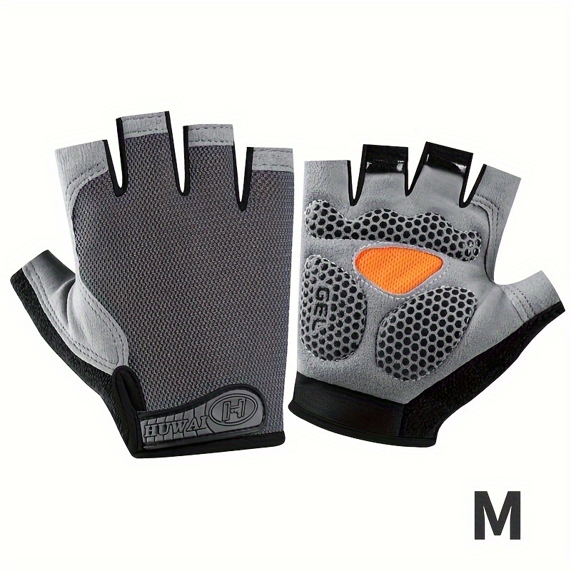 TEMU Upgraded Sports Half Finger Gloves For Men And Women's Outdoor Sports Breathable Outdoor Half Finger Gloves