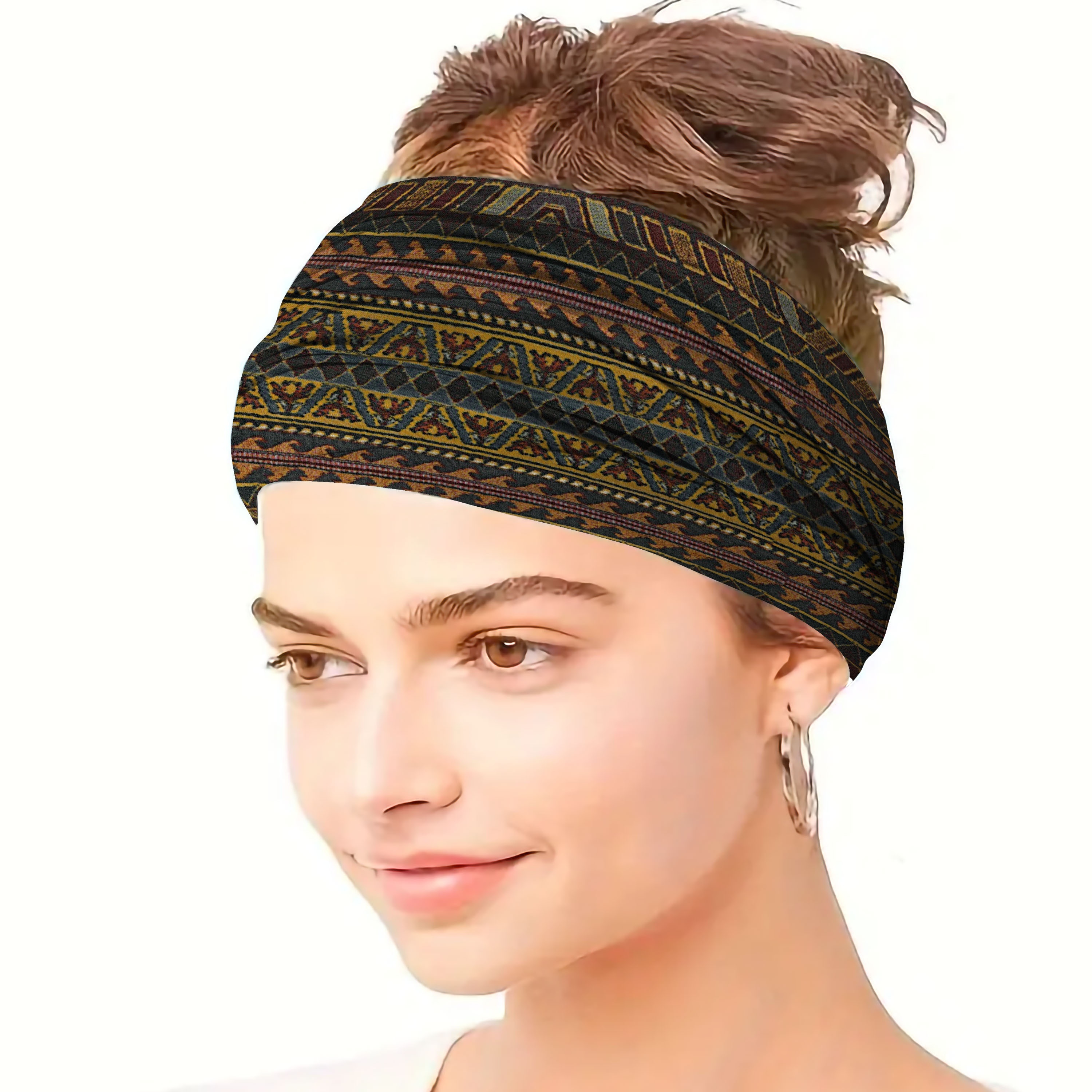 1/4/8pcs Bohemian Ethnic Style Women'S Headbands, Soft And Comfortable, Sweat-Absorbent Bands for Yoga, Fitness, And Daily Wear