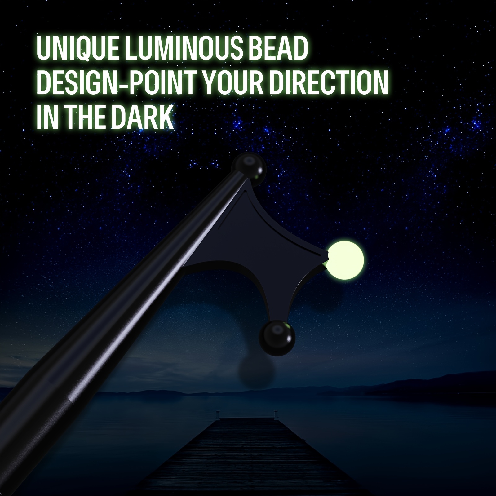 Adjustable Telescoping Boat Hook with Luminous Beads