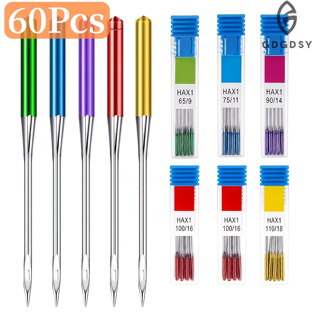 60pcs Anti-jumping Sewing Machine Needle Stretch Fabric Needles For Singer Brother Home Sewing Machine Tools