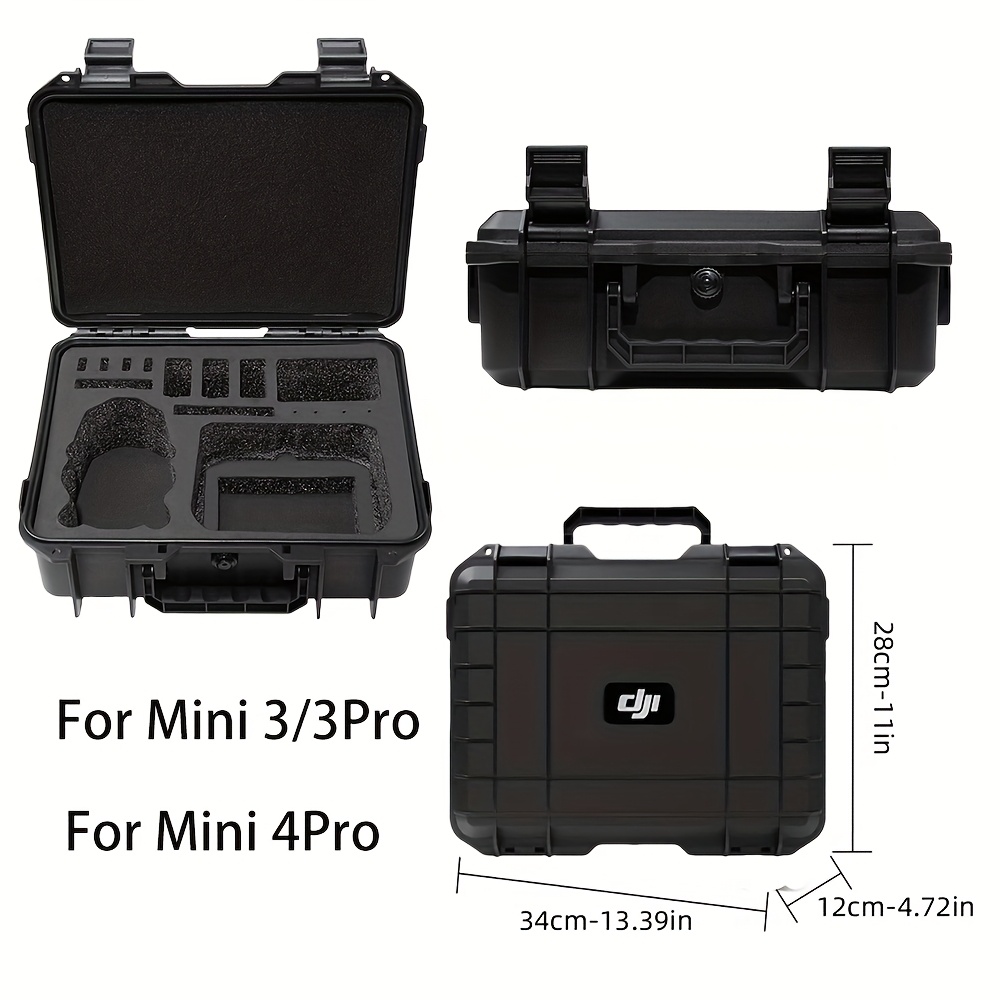 E-shop Tragbare Hartschalen-Tragetasche für 3/3Pro/4 Pro Drohne – Aufbewahrungsbox mit schützendem, festem Schutz und Schaumstoffpolsterung, robustes