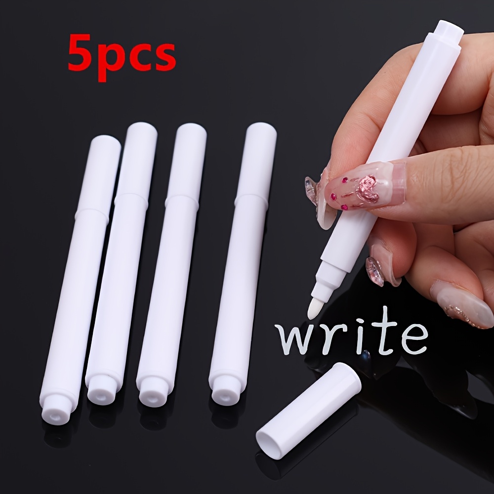 pack of 5 white liquid chalk markers quick drying and easy to   suitable for blackboards glass and windows   14 and   stationery