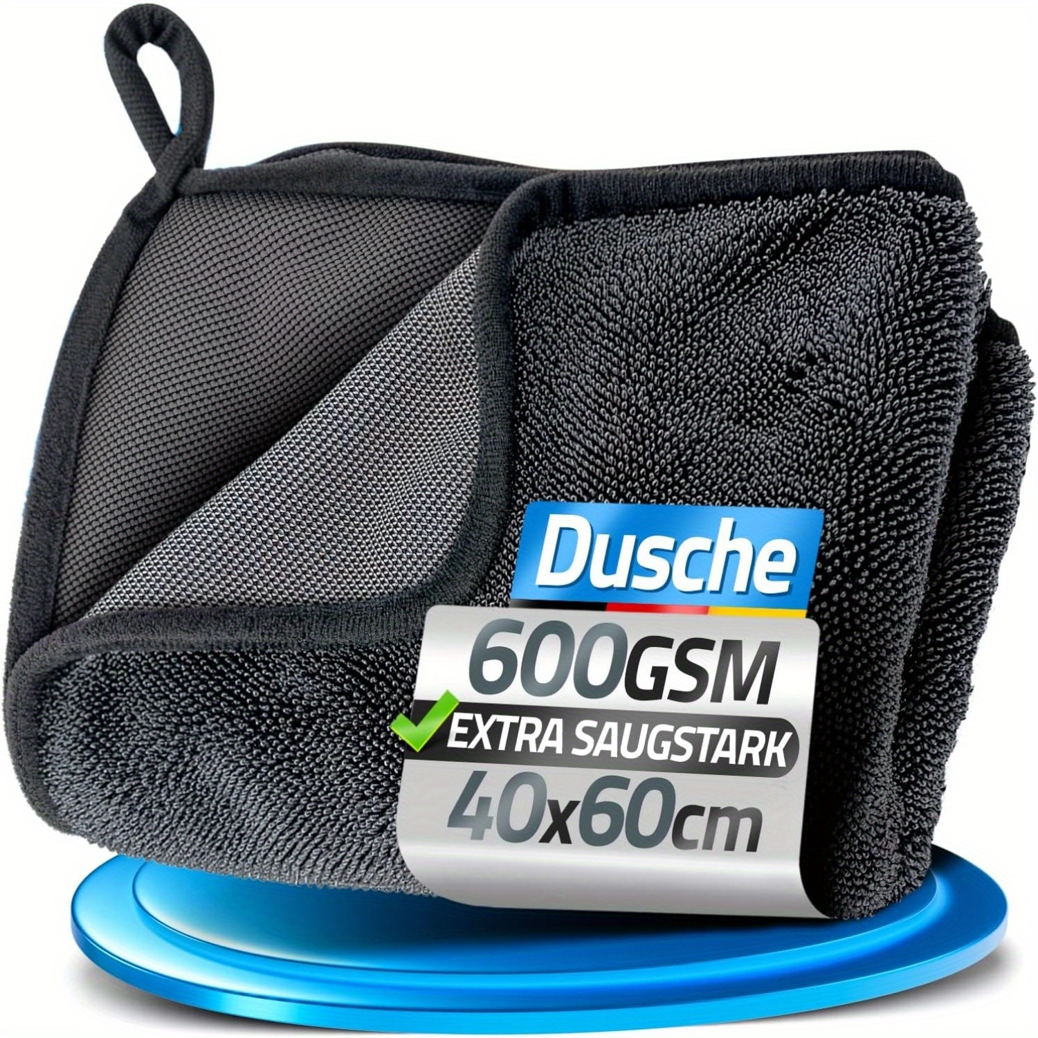Quick-drying Microfiber Cleaning Cloth For Bathroom - 600 Gsm Absorbent Dry Towel Shower - 40 X 60cm Grey Microfiber Cloth - Xxl Car Drying Towels - Large Microfiber Cloths - Simply Shiny