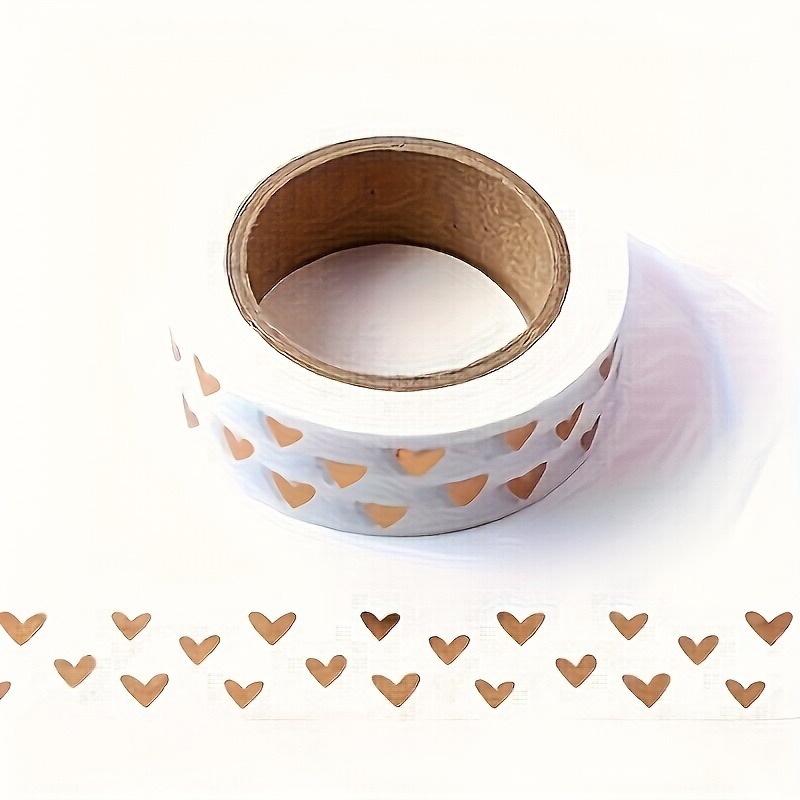 Valentine's Day Love Heart Washi Tape, 0.59" X 39.37", Diy Scrapbooking & Journaling Decorative Sticker Roll