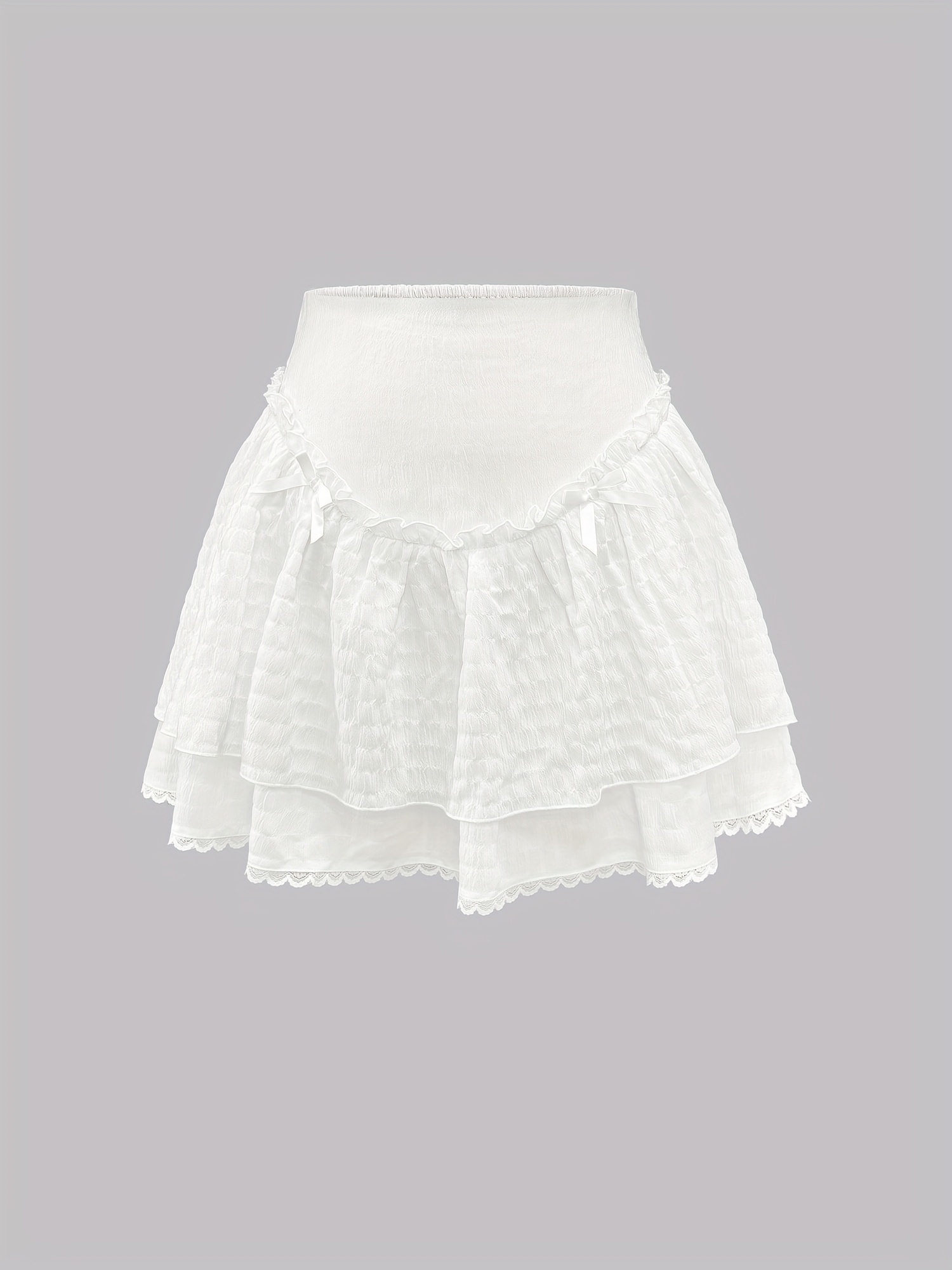 bow.a BLOSSOM SKIRT ホワイト S bow skirt sold on Temu United States