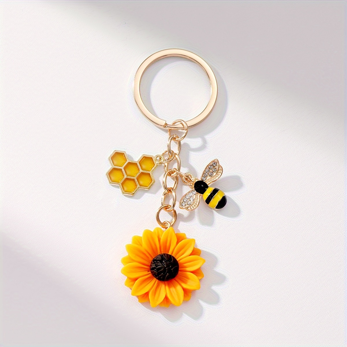 sunflower keychain sold on Temu Australia