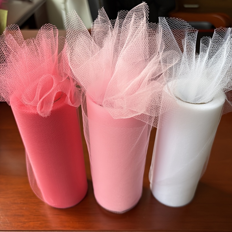 Image of 3pcs 25 Yards/6 Inches Colorful Tulle Fabric Rolls For Diy Crafts, Party Decorations, Dresses - Universal Holiday Items For Christmas, Halloween, Thanksgiving - No Electricity Or Batteries Required