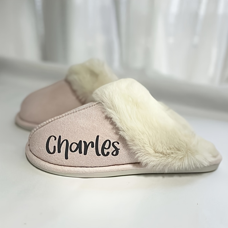 

Customizable Slippers For Grandma, Grandpa, Dad, Mom - Cozy Fleece Slippers For , Perfect Christmas Gift For Family & - Women' Home Slippers, Hand Wash Or , Fabric Upper, , Fabric Insole