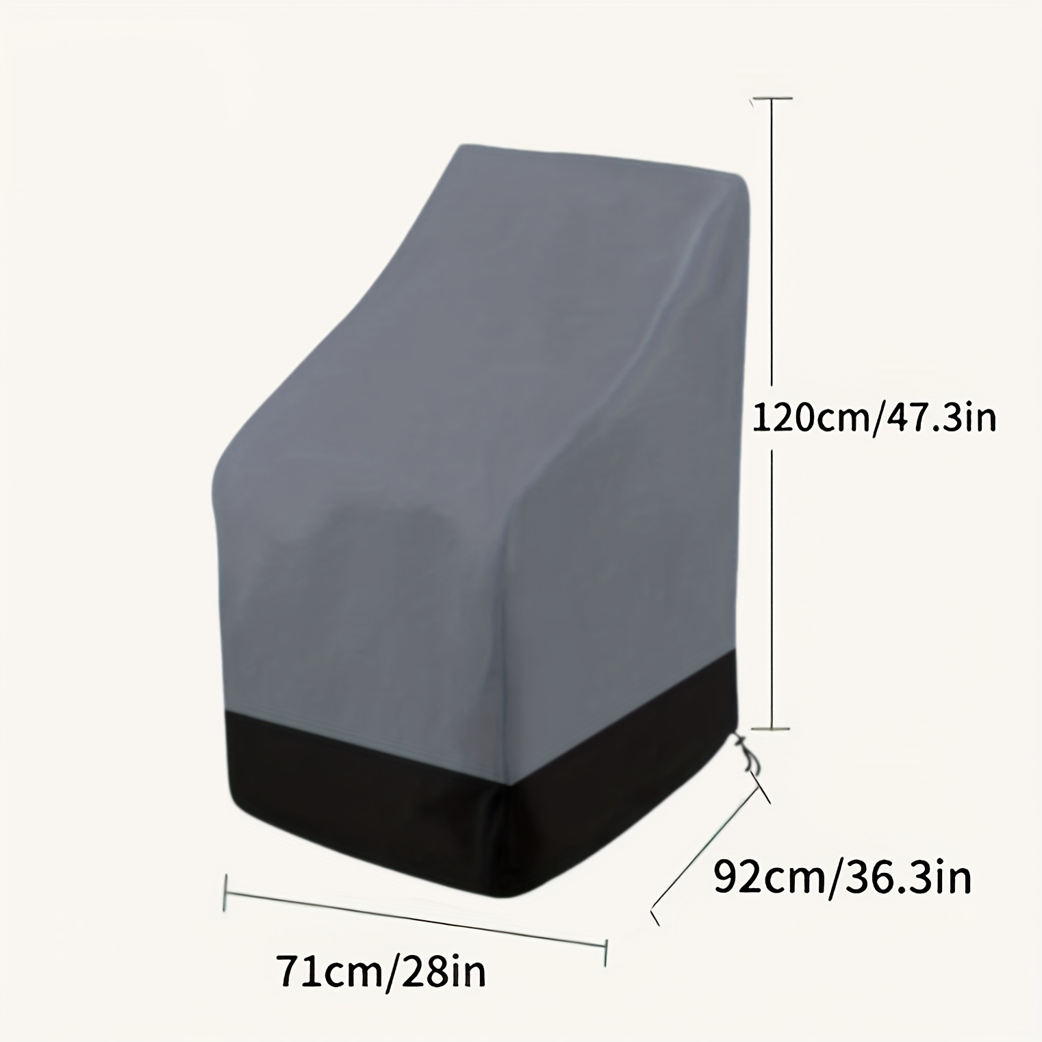 Image of 1pc Stackable Patio Chair Cover, High Back Outdoor Chair Cover, Heavy Duty Lawn Outdoor Furniture Chair Cover, Fits 4-6 Stackable Dining Chairs (cover Only)