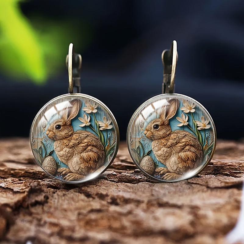 Easter Bunny Dangle Earrings For Women - Acrylic Bunny Drop Earrings, Cute Holiday Accessory, Lightweight & Hypoallergenic - View #6