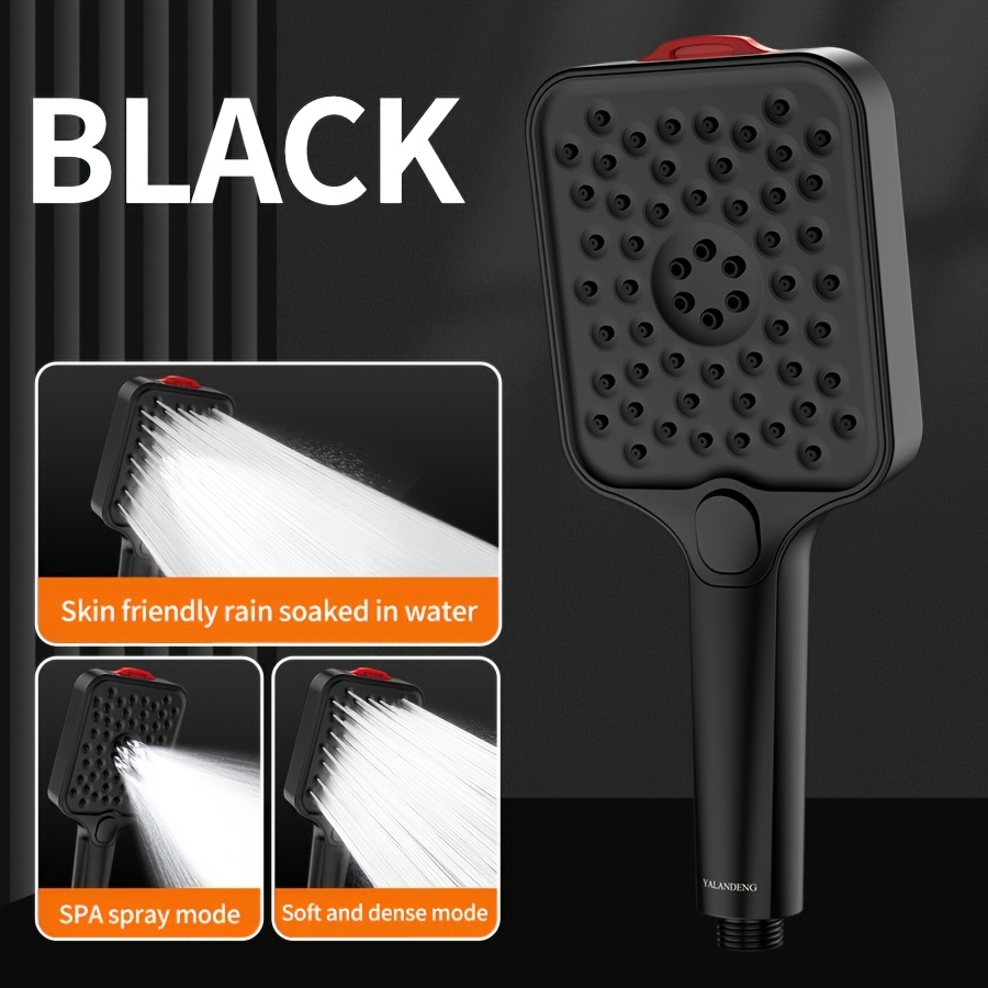 Handheld Pressure-Enhanced Showerhead with 3 Adjustable Modes