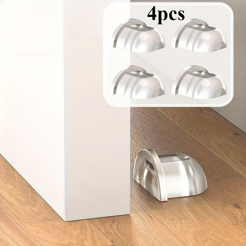 E-shop 4 Stück Magnetischer Türstopper Set Selbstklebender Bodenpuffer Transparenter Türknaufpuffer Weiche Runde Türgriffpuffer