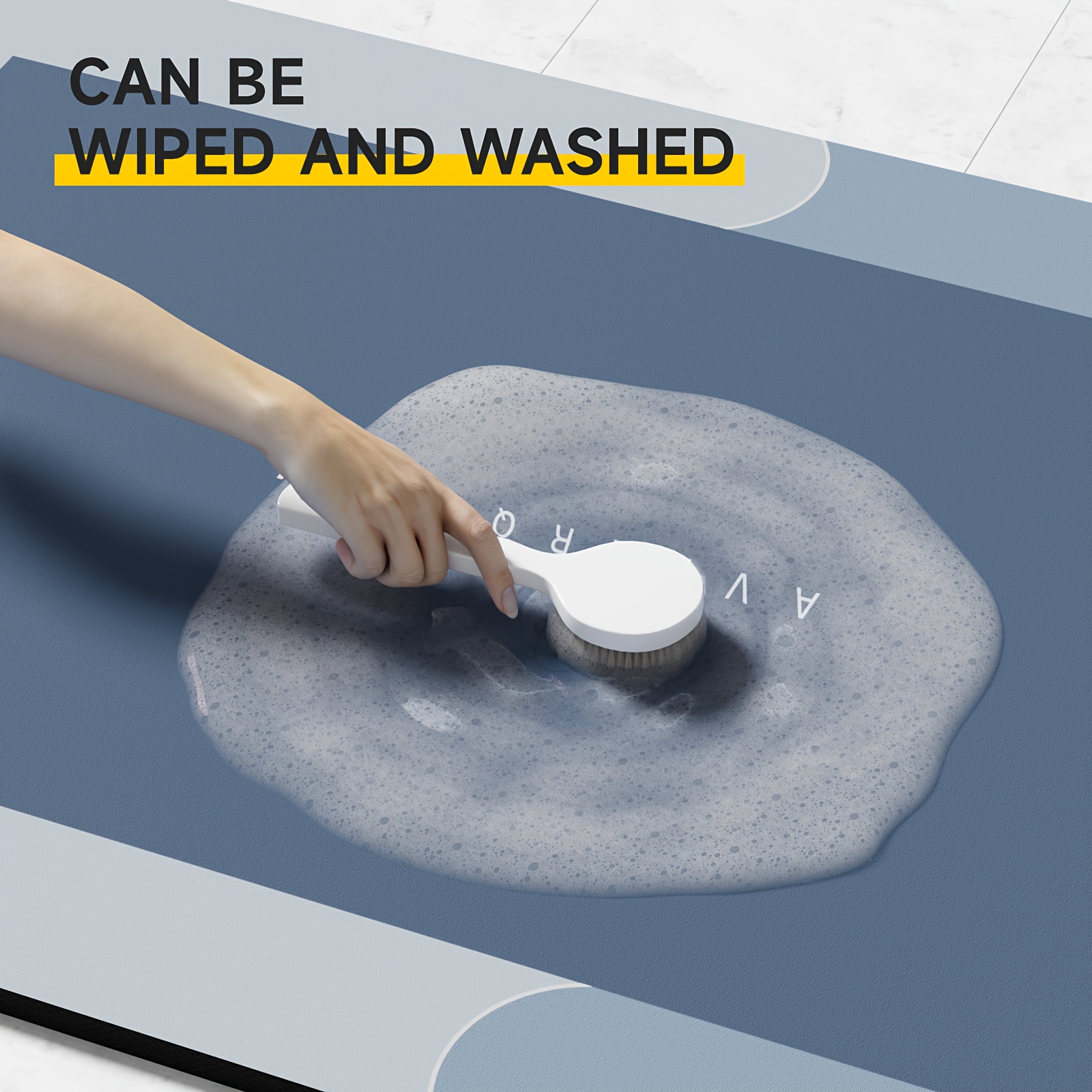 super absorbent diatomite bath mat quick dry non slip and water absorbing floor mat soft and comfortable bathroom mat suitable for bathroom shower laundry room bedroom living room   mat kitchen floor mat rv bathroom Product details 6