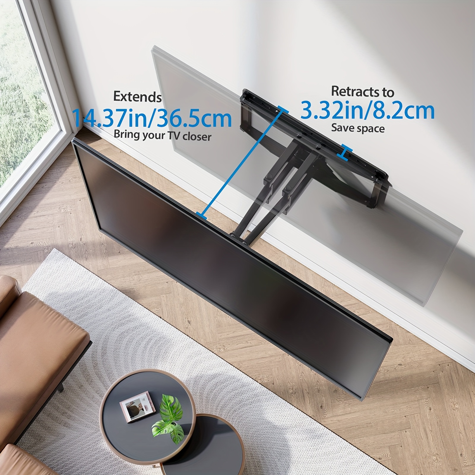 [Dreamsmith TV Wall Mount] Dreamsmith Full Motion TV Wall Mount Bracket | 40-86 Inch, Dual Articulating Arms, Swivel & Tilt, 132 lbs Capacity, Max VESA 600x400mm, Fits 12