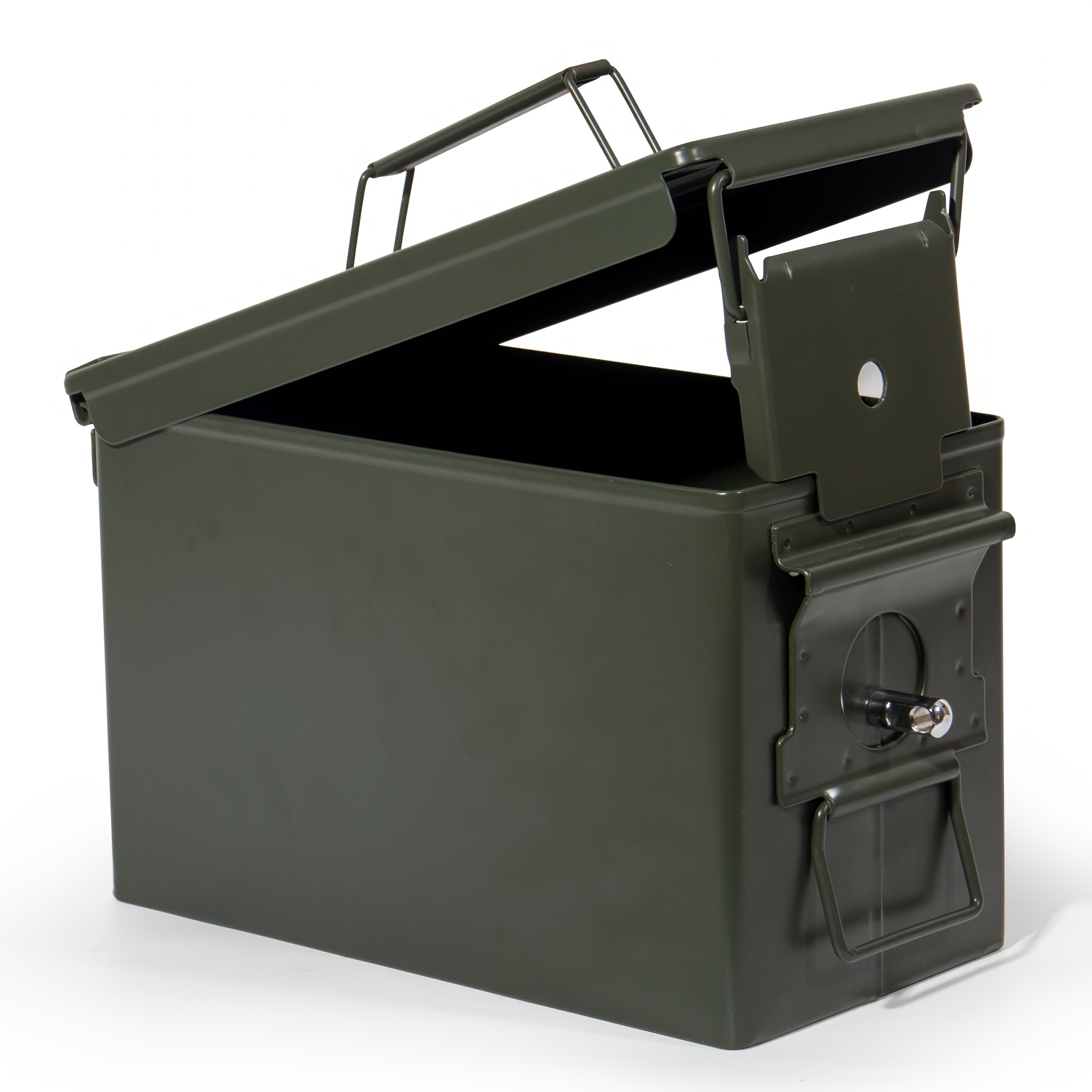 lockable metal   can waterproof dust resistant storage crate with hinged lid locking   reinforced corners for   gardening tools home outdoor organization