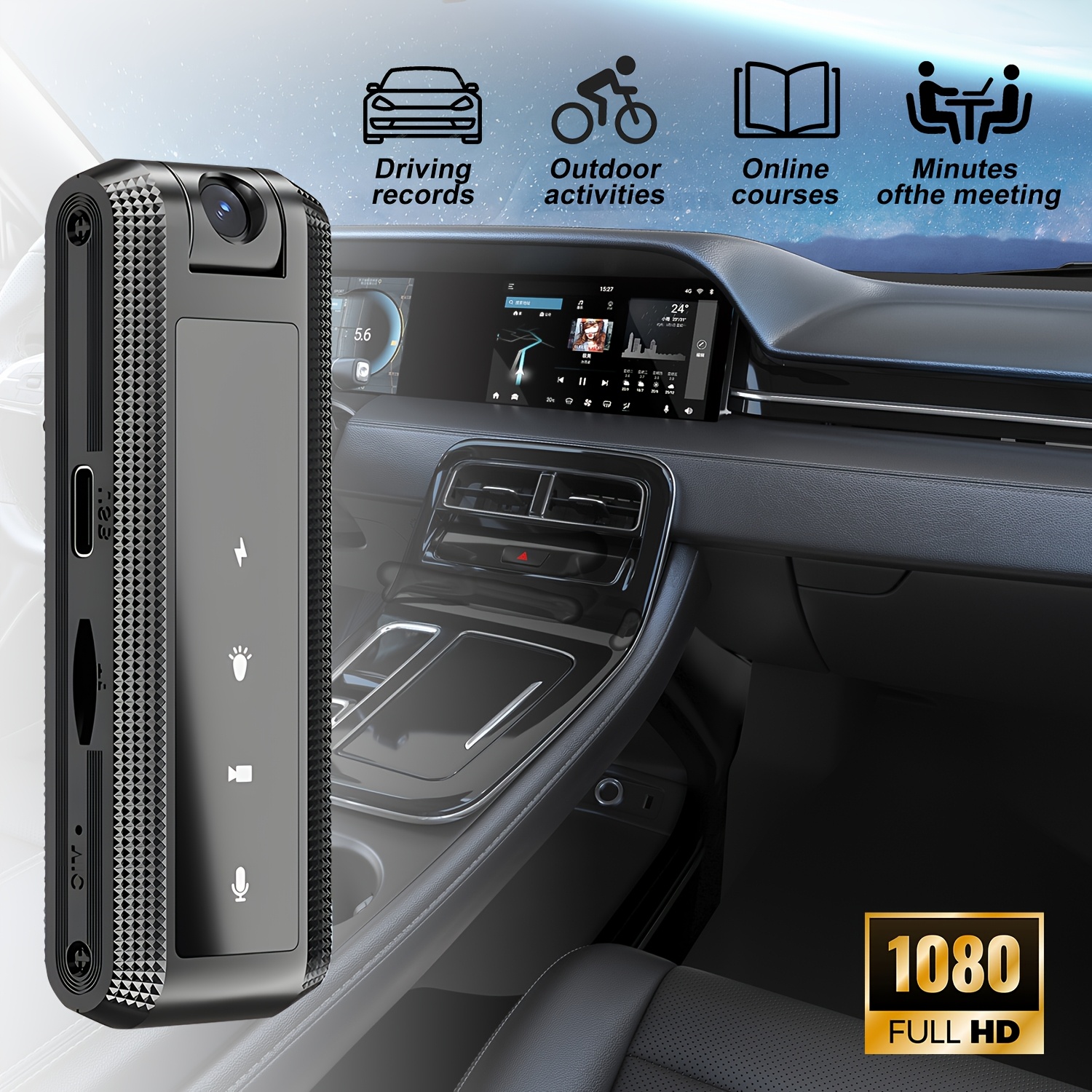 1080p hd wearable mini camera support hd video audio Temu Canada