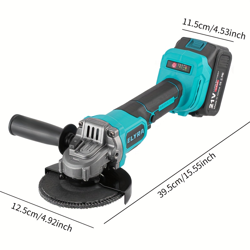 De nieuwe haakse slijper met een borstelloze motor van 7000 RPM en 3000 mAh accu