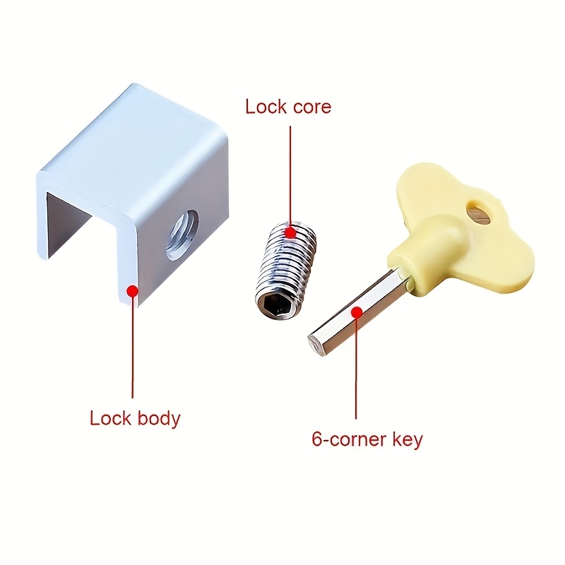 Sliding Window Locks with Key, Aluminum Alloy Security Lock