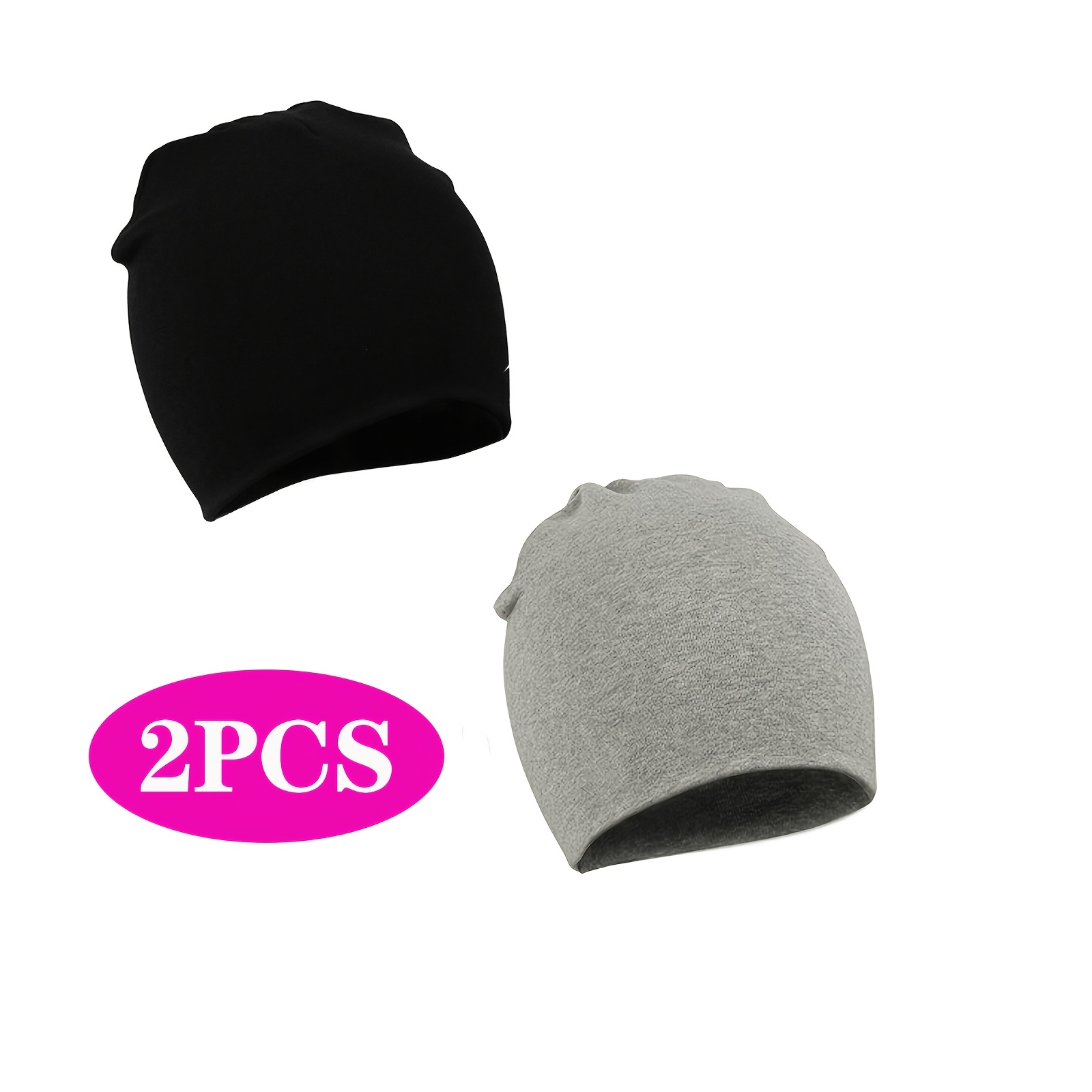 2pcs Unisex Hat Baby Solid Color Pullover Hat Hat Infant Newborn Hat 6-24 Months Baby Warm Hat Suitable For Wear