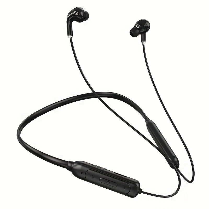TEMU Wireless Neckband Headset Shock Stereo With Microphone In-ear Noise Cancelling Earbuds Headphones Pluggable Memory Card, Long Standby 20h