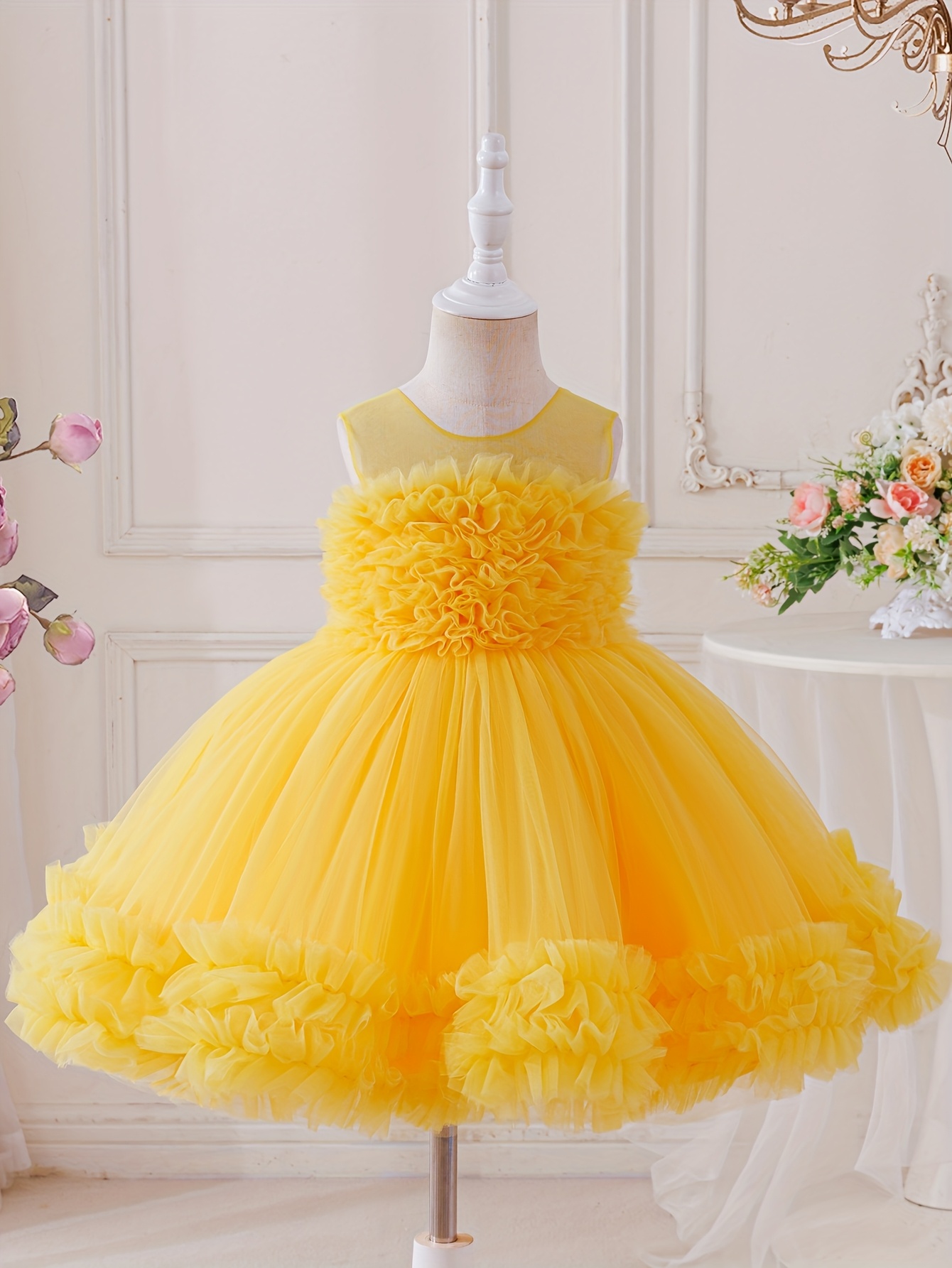 bright birthday dress Sweet 16 Birthday Party Dress in Yellow Style Ball Gown