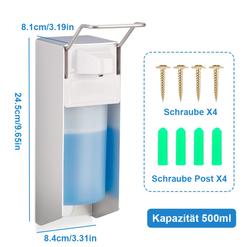 TEMU 1pc Touchless Foaming Hand Soap Dispenser, Soap Dispenser, 500ml Touchless Sensor Foaming Soap Dispenser, Hand Free Automatic Foam Liquid Soap