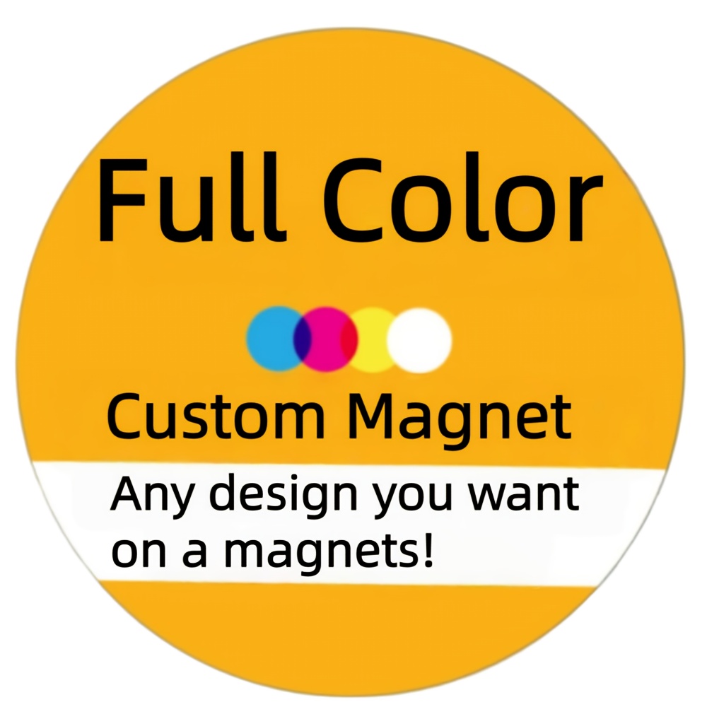 TEMU 1pc Customizable Round Magnet - Customizable Round Magnetic Text And Logo, Vehicle Advertising And Business Branding, Waterproof Car Magnet,
