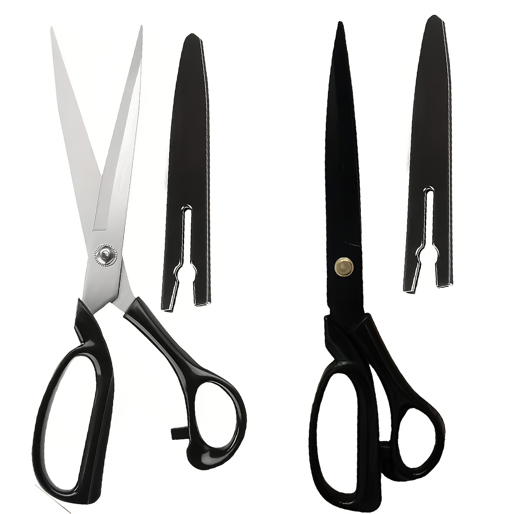 Image of 2pcs 10-inch Professional Heavy-duty Tailor Scissors - Tailor Shears For Hand Use, Made Of Ultra-sharp Stainless Steel, Suitable For Sewing And Fabric Cutting, Designed Specifically For Tailors