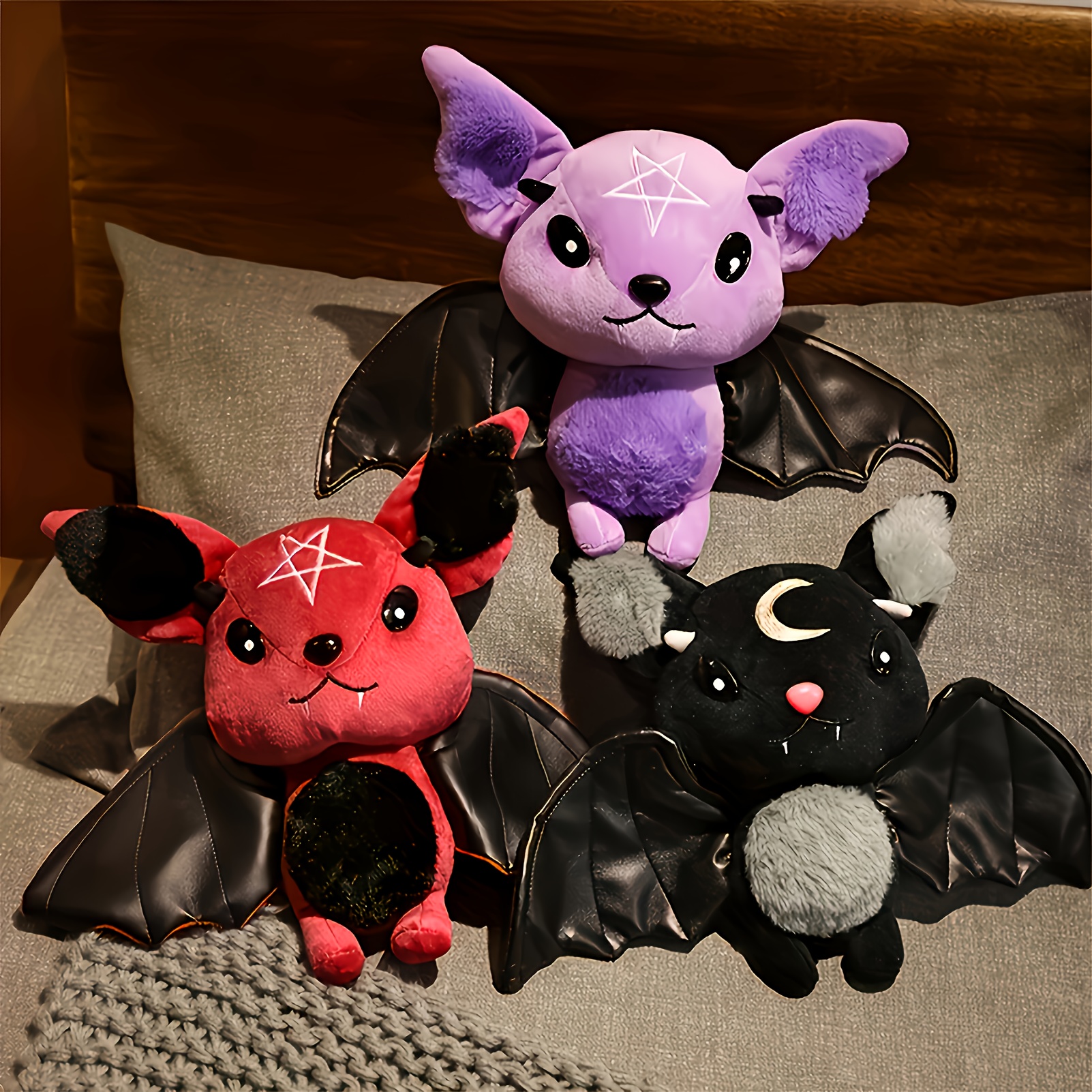 Kleine Fledermaus Kuscheltier – Kawaii Schwarz-weiß, 20 Cm, Aus Weichem Plüsch, Für Kinder
