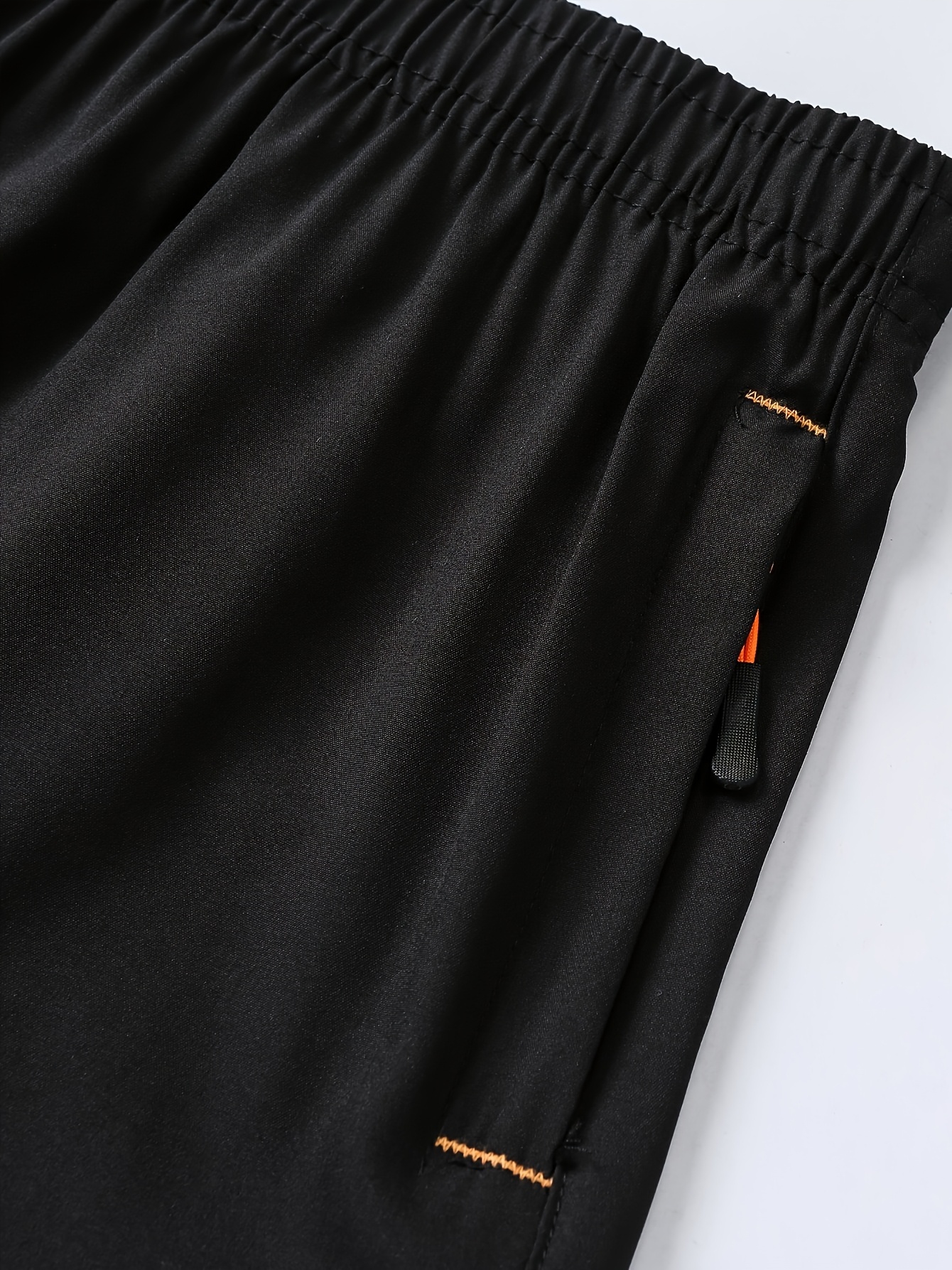 1pc Men's Lightweight Quick-Dry Plus Size Athletic Shorts - Breathable Polyester-Spandex Blend, Elastic Drawstring Waist with Pockets for Running, Gym, Beach & Outdoor Activities, Workout Shorts, Gym Apparel, Simple Design, Durable Sportswear, PLUS SIZE