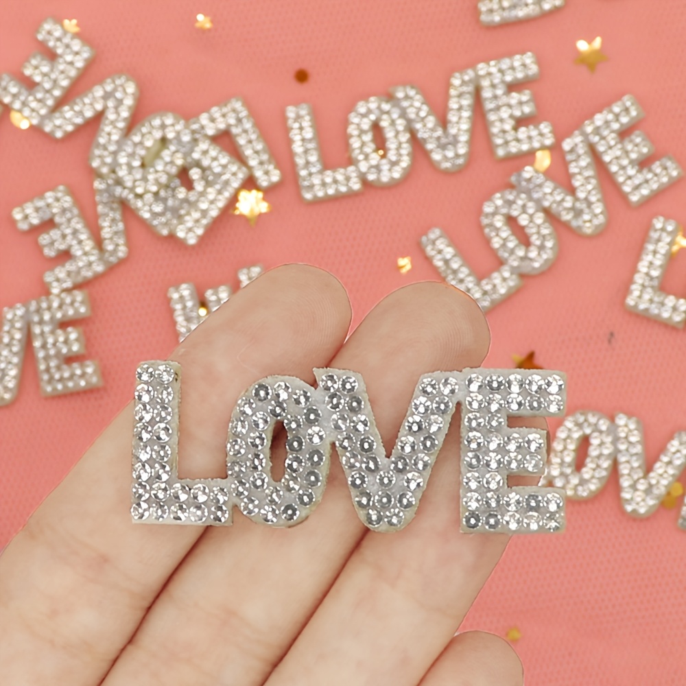 20pcs Alphabet Rhinestone Patches, DIY Craft Accessories