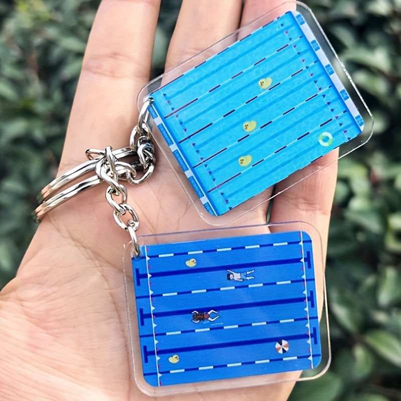 

1pc Fun Swimming Pool Keychain Pendant