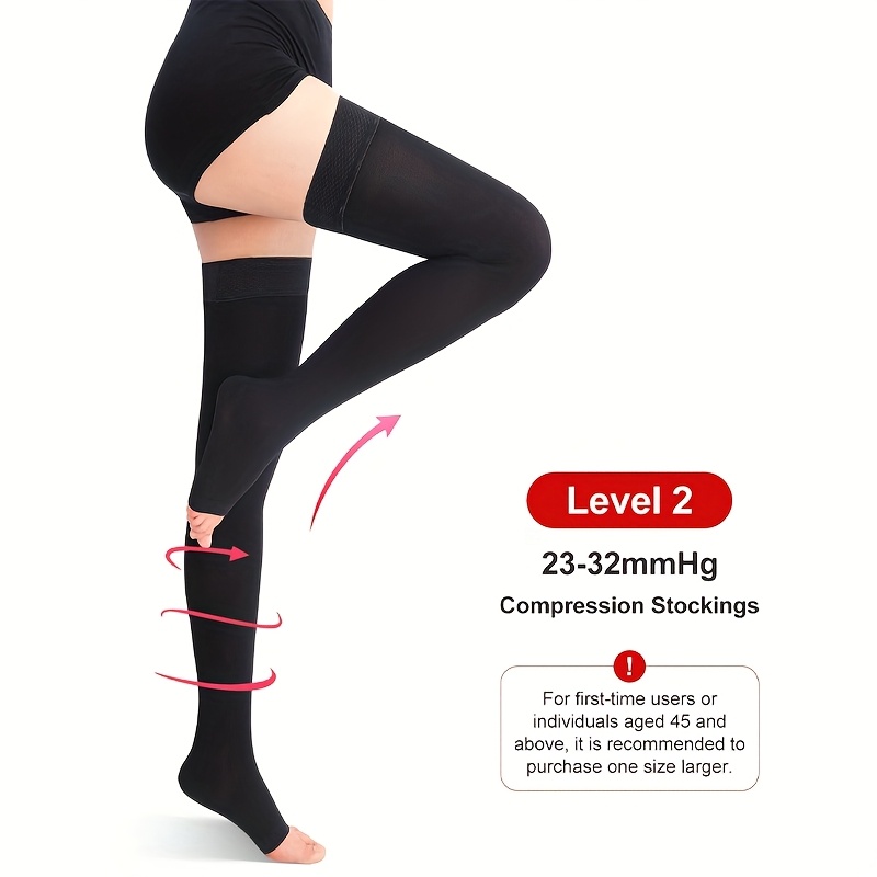 Vogue Kompressionsstrümpfe Kniehoch – 1 Paar Stützstrümpfe Für Damen, Aus Baumwolle & Lycra, Fördern Durchblutung, Größen 36-40 & 39-42