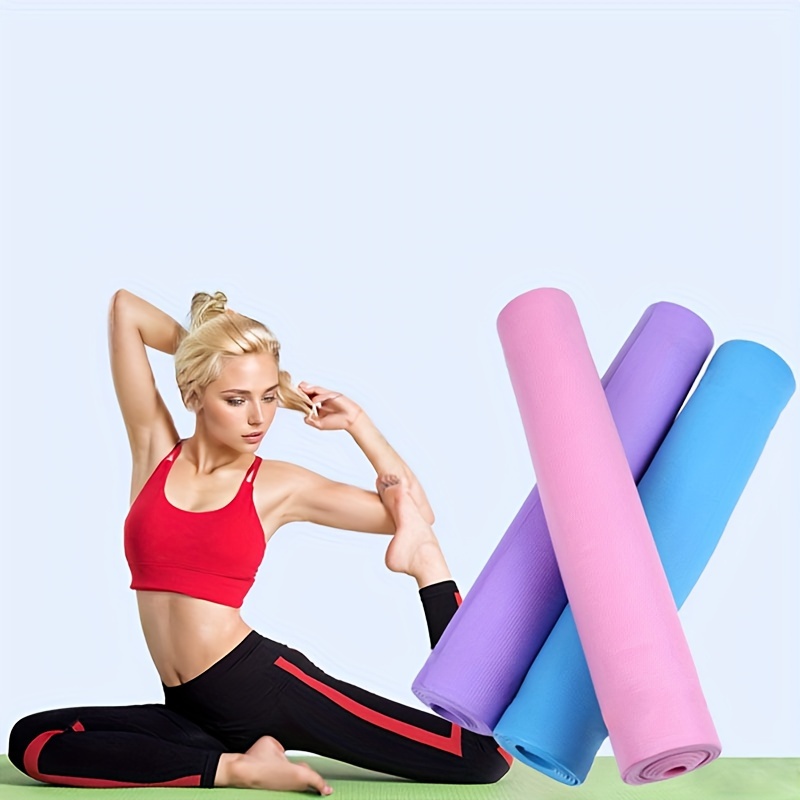 

1pc Non-slip Soft Yoga Mats, Moisture-proof Solid Color Fitness Mat, Suitable For Home Gym Training, Yoga And Pilates Exercise