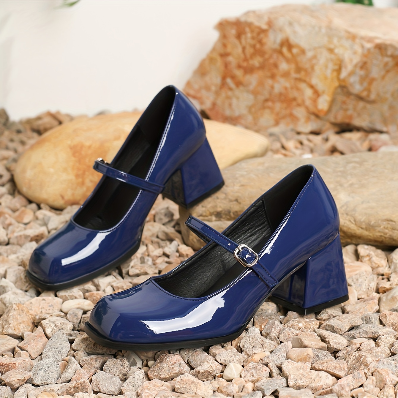 630 7 sexy square head high heels 2025 spring autumn new - Temu