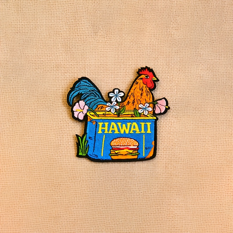 TEMU 1pc Summer Beach Embroidered Iron-on Patch, Suitable For Clothes, Jackets, Hats, And Backpack Accessories For Travel Enthusiasts