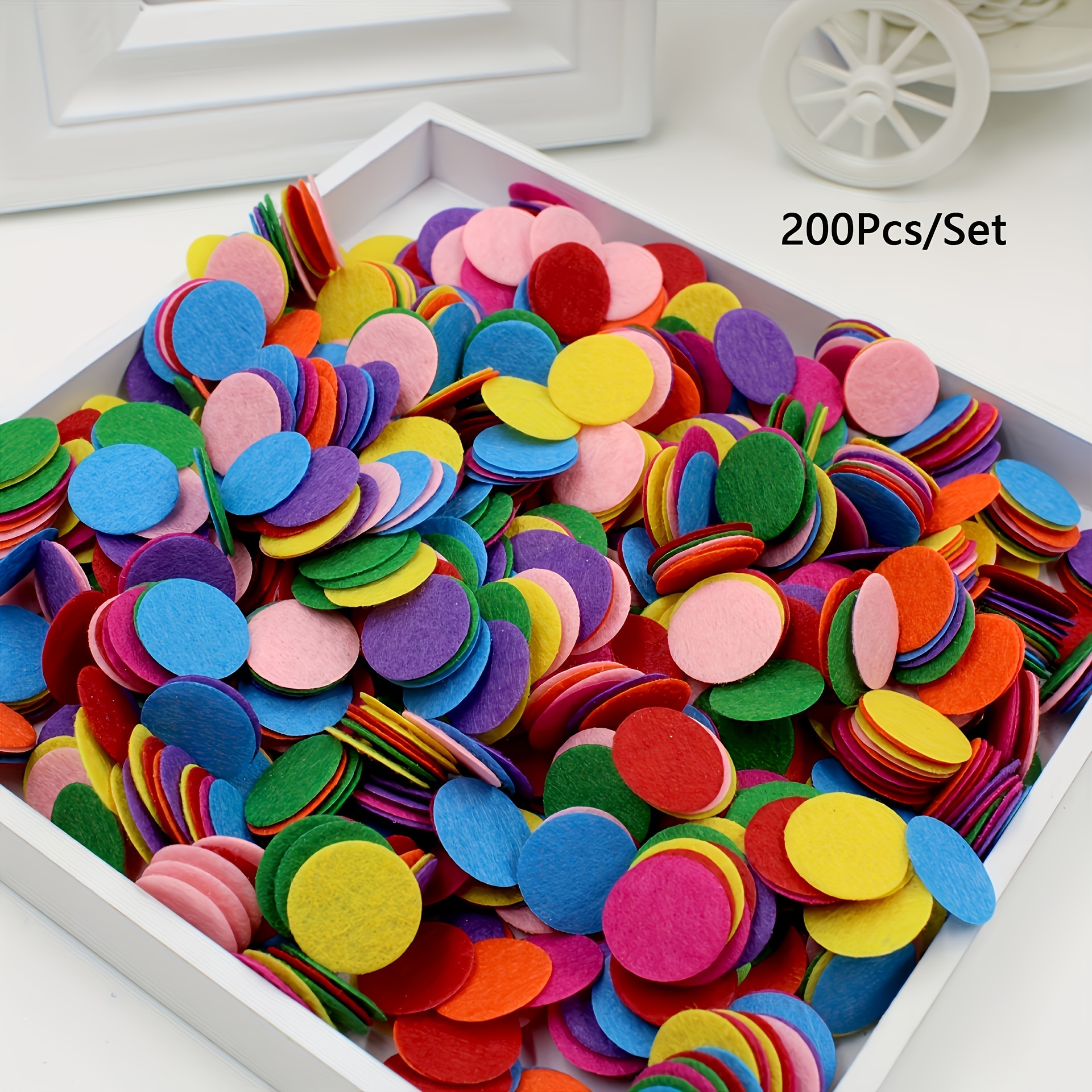 Set, Colorful Round Felt Circle Felt Pads Mixed Color Felt For And Sewing Crafts Felt Confetti For Supplies