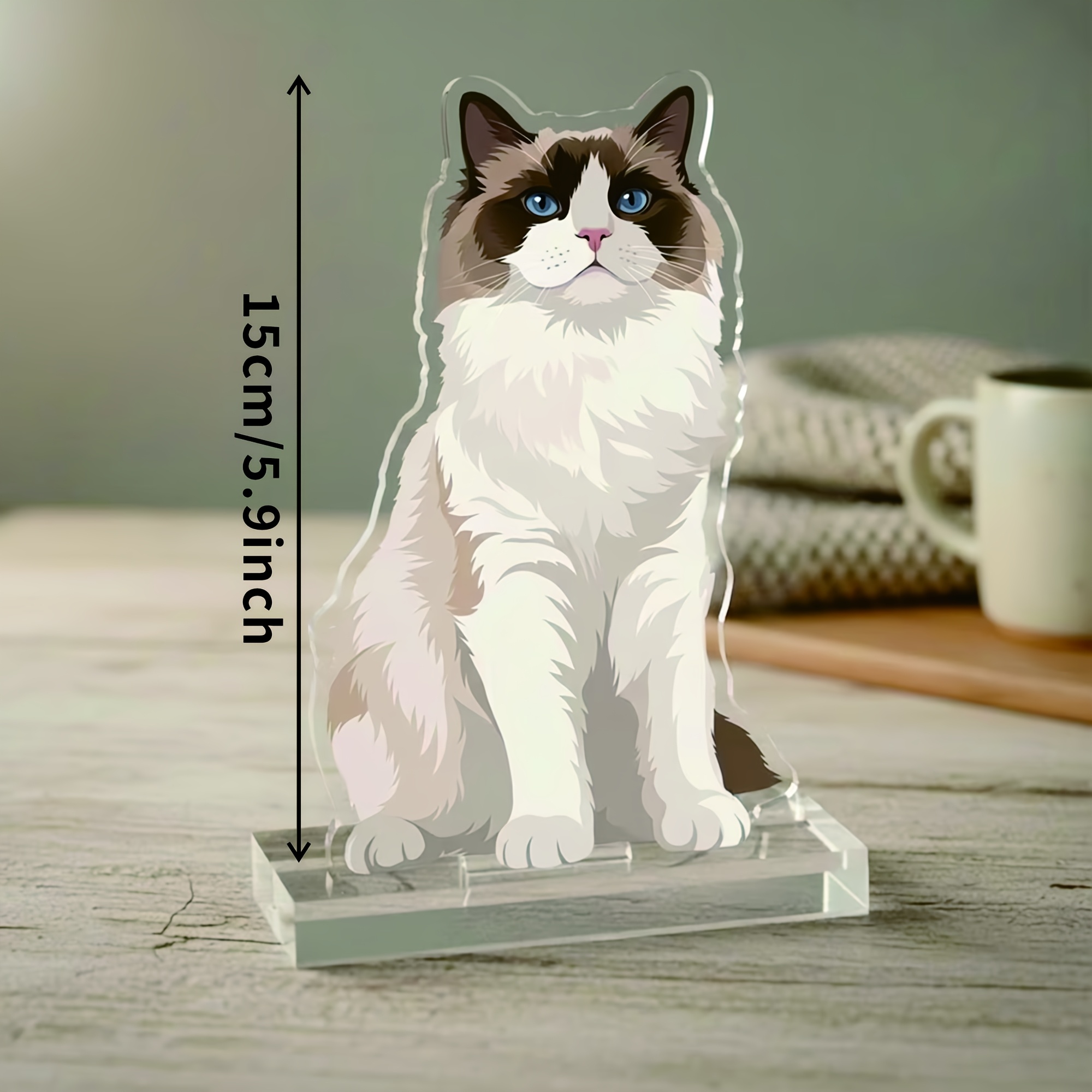 TEMU 2d Flat, 1 Custom Photo Acrylic Standee, Custom Pet Figurine, Acrylic Photo Cutout, Custom Pet Portrait Acrylic Plaque