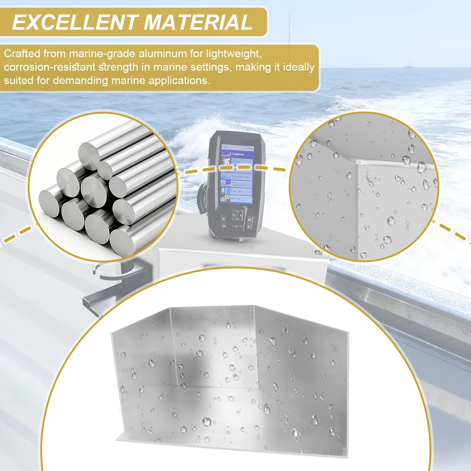 Aluminum Side Console Switch Panel Mount for Boats