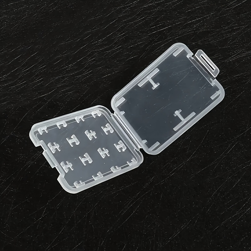 Image of 1/2/5pcs Transparent Plastic Sd//tf Memory Card Case Holder Box With Lid, Square Storage For Sdxc//sd/mmc/rs-mmc Flash Cards (for Digital Cameras, Dslr, Dashcams, Smartphones) - Card Not